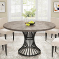 Tribesigns Round Dining Table, 47-Inch Farmhouse Dinning Room Table, Industrial by Tribesigns