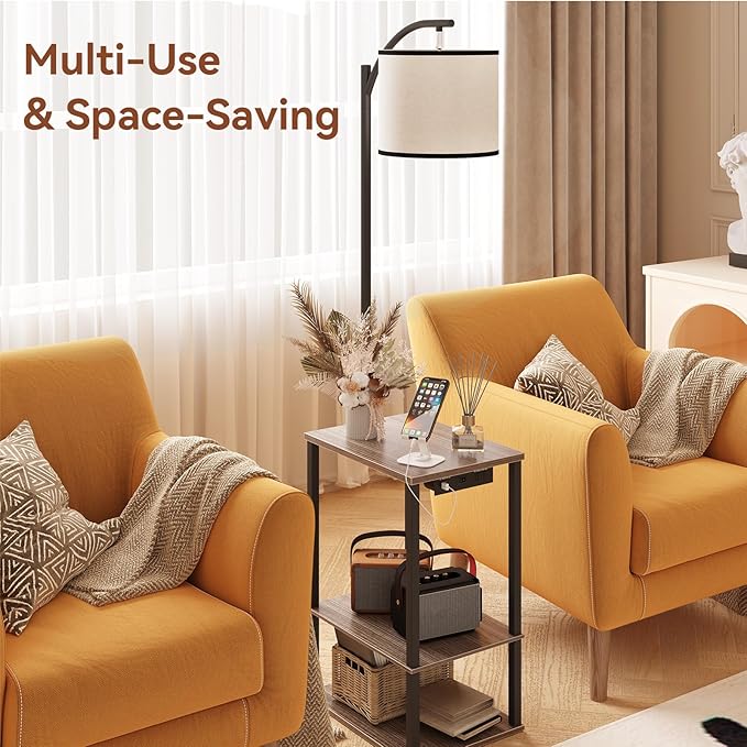 SUNMORY Floor Lamp with Table, End Table - Image 7