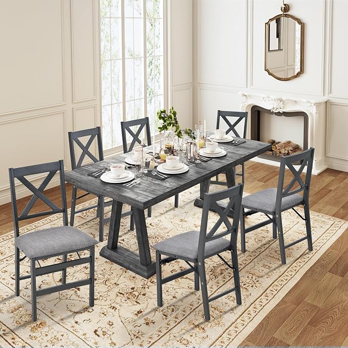 COLAMY Folding Dining Chairs Set of 6, Foldable Chairs - Image 2