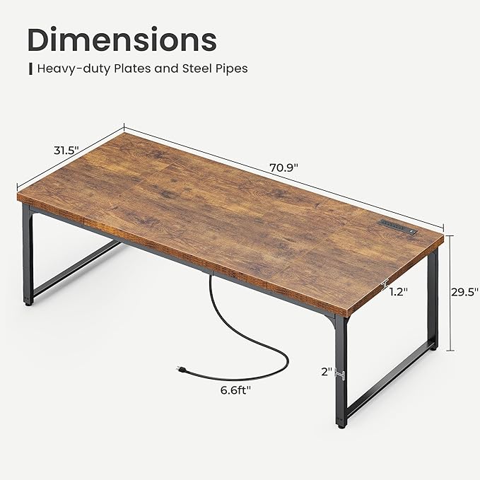 Huuger 71 x 31.5 Inch Desk - Image 3