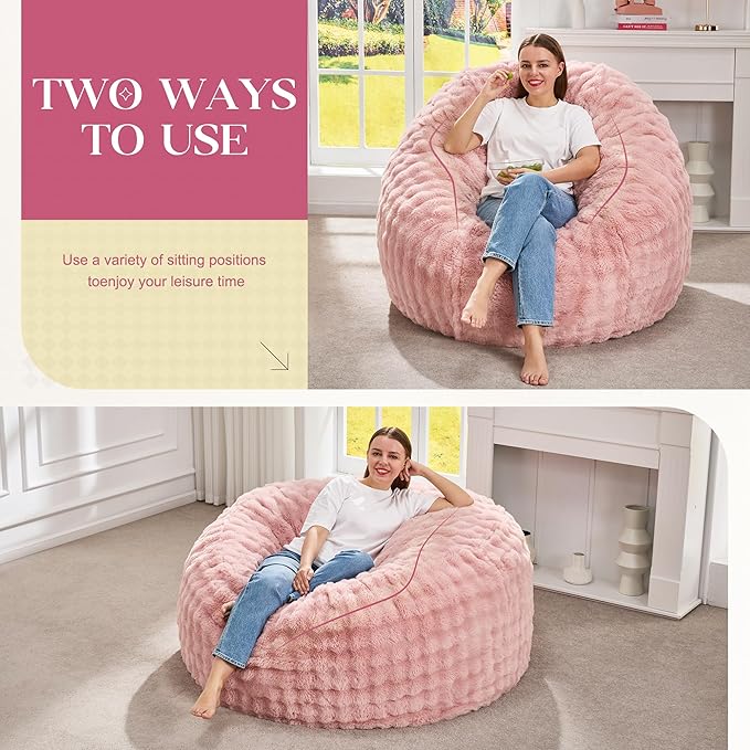 Hobestluk Bean Bag Chairs 4ft Beanbag Chair - Image 3