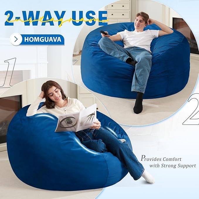 Homguava 4 FT Bean Bag Chair: 4' Bean Bags - Image 5