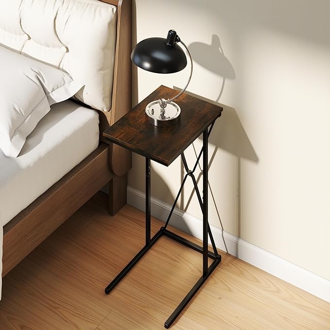 Manora TV Dinner Tray Table, C Shaped End Table - Image 5
