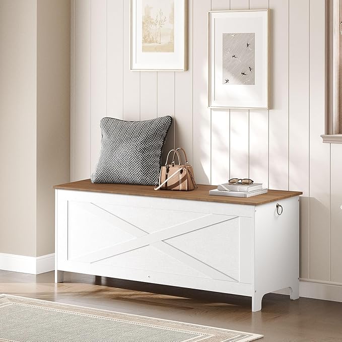 47.2" Toy Chest, Sturdy Entryway Storage Chest - Image 3