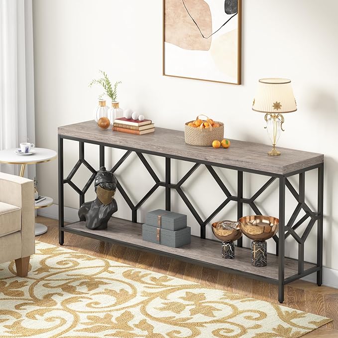 Tribesigns 71 Inch Extra Long Sofa Table, Narrow Long Sofa Console Tables - Image 4