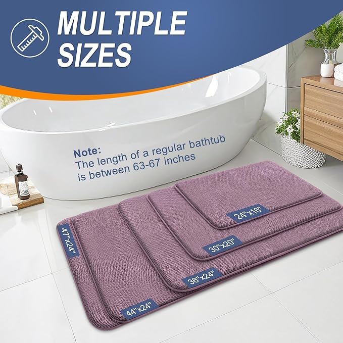 OLANLY Thick Memory Foam Bath Mat Rug 30x20, Extra Soft Absorbent Bathroom Rug - Image 5
