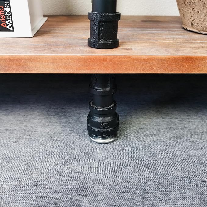 3 Tier Industrial Long Bookshelf, Entryway Industrial Metal Bookcase - Image 8