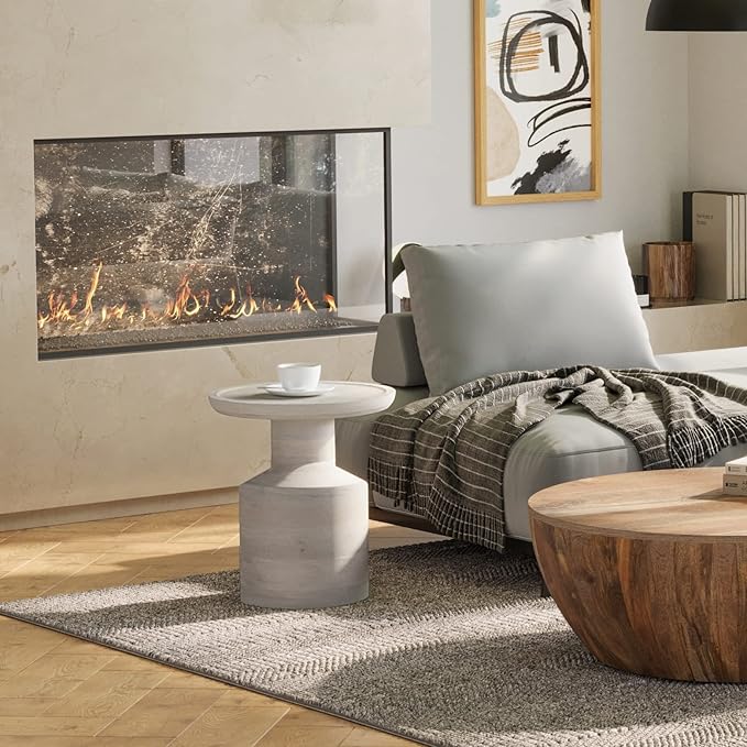 SIMPLIHOME Haynes 16-inch Wide Solid Mango End Table in White Wash, Handcrafted - Image 2