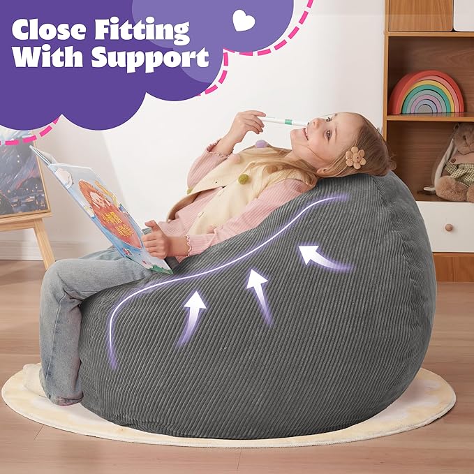 HABUTWAY 2 FT Bean Bag Chair, Giant Bean Bag Chairs, Big Bean Bags - Image 5