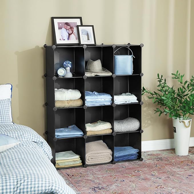 SONGMICS Cube Storage Organizer, Book Shelf, Closet Organizers and Storage - Image 3