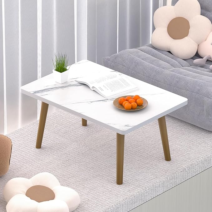 Small Coffee Table for Small Space, Low Table, Floor Table Desk for Sitting on - Image 7