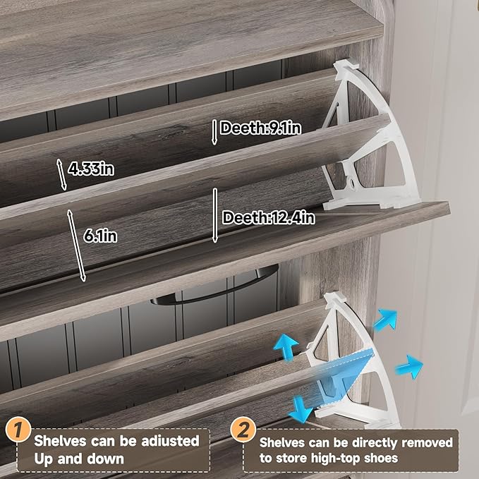 Maupvit Large Shoe Storage Cabinet - Image 6