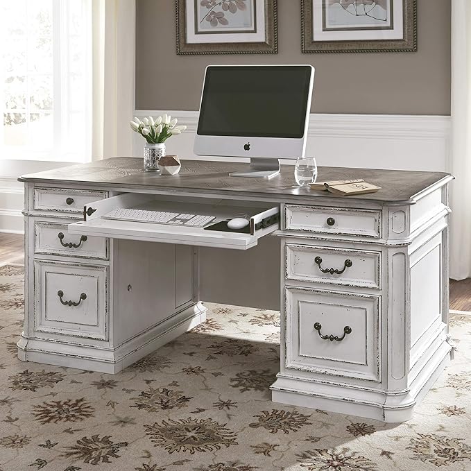 Liberty Furniture Industries Magnolia Manor Complete 5 Piece Desk - Image 2