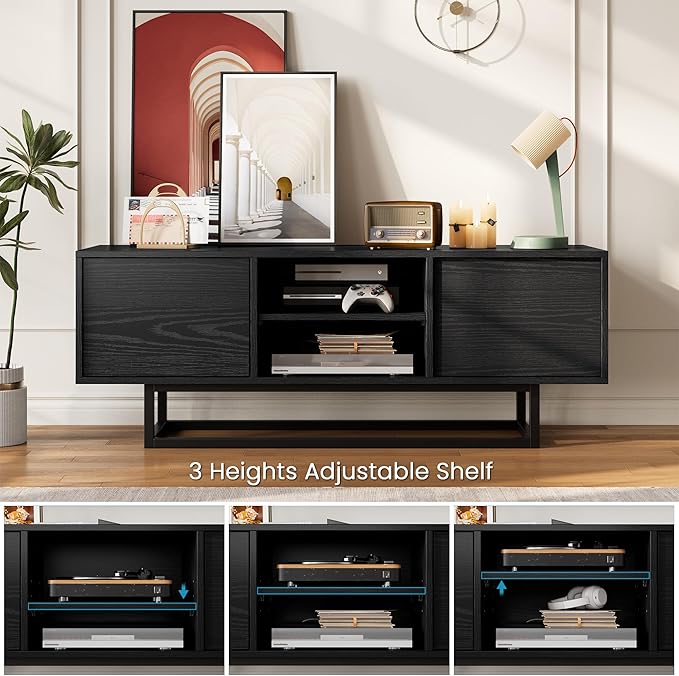 HAIOOU TV Stand for 50 55 Inch TV, Modern TV Console Small Entertainment Center - Image 8