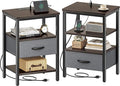SUPERJARE Nightstand Set of 2, Bed Side Tables by SUPERJARE