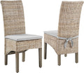 Crosley Furniture Edelyn Natural Rattan Dining Chairs Set of 2, Farmhouse by CrosleyFurniture