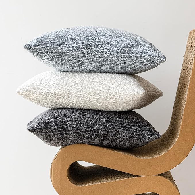 Foindtower Set of 2, Decorative Textured Boucle Throw Pillow Covers Accent - Image 6