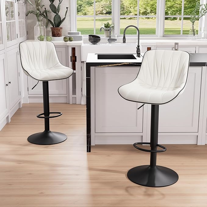 YOUNIKE Bar Stools Set of 2 for Kitchen Island, Adjustable Barstools - Image 4