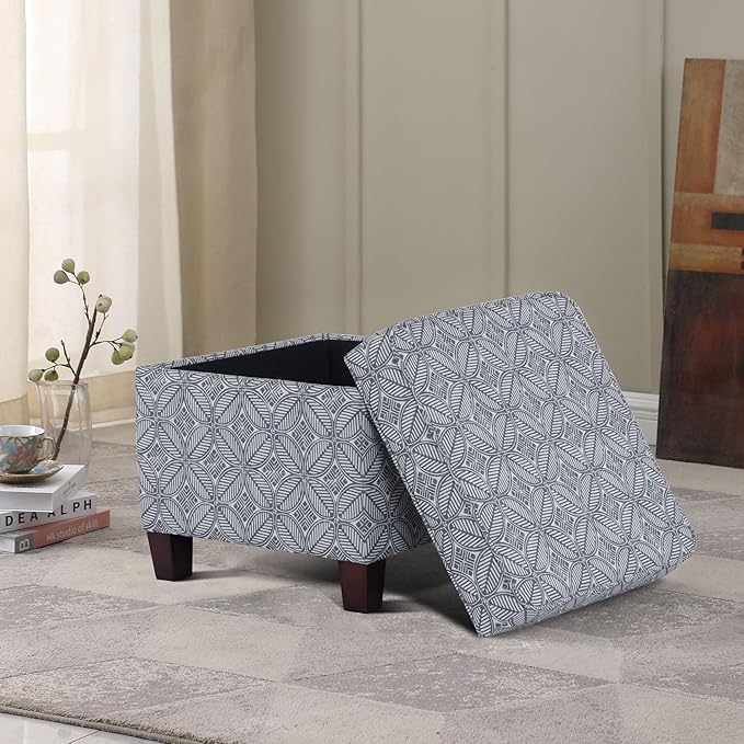 HomePop Home Decor | K7342-A874 | Classic Square Storage Ottoman - Image 4