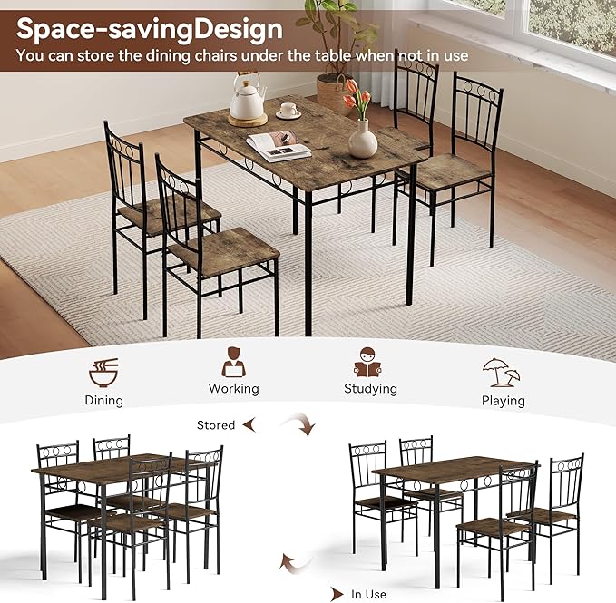 Vipbear Kitchen Dining Table Set - Image 6