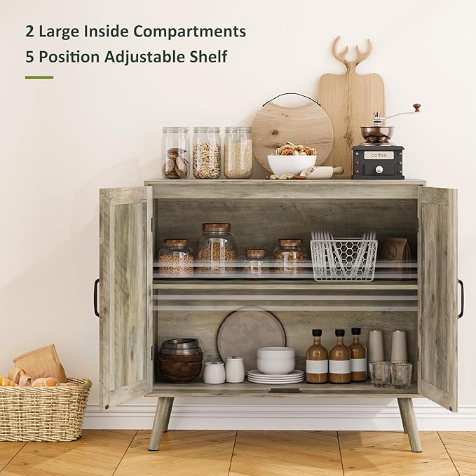 Farmhouse Sideboard Cabinet, Buffet Storage Cabinet - Image 4