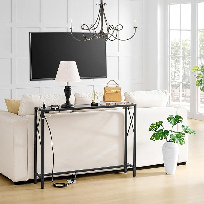 41.7" Console Table, Narrow Behind The Couch Table - Image 9