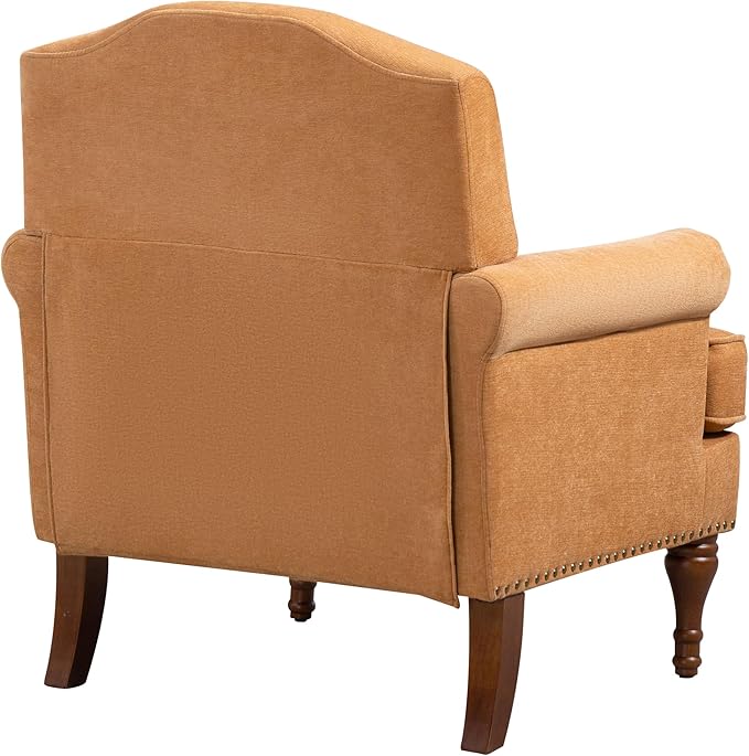 Ball & Cast Accent Chair with Nailhead Trim Armchair, Comfy Chenille Club Sofa - Image 8