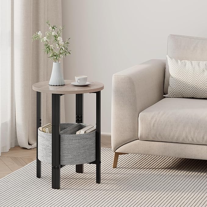 Vagusicc Small Round Side Table End Table - Image 8
