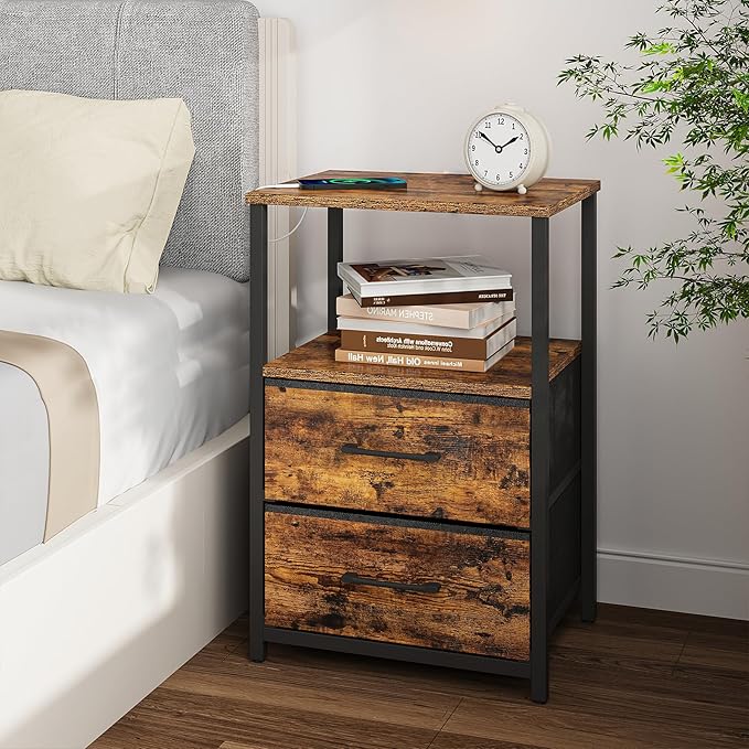 TUTOTAK End Table, Night Stand, Side Table, Nightstand - Image 2