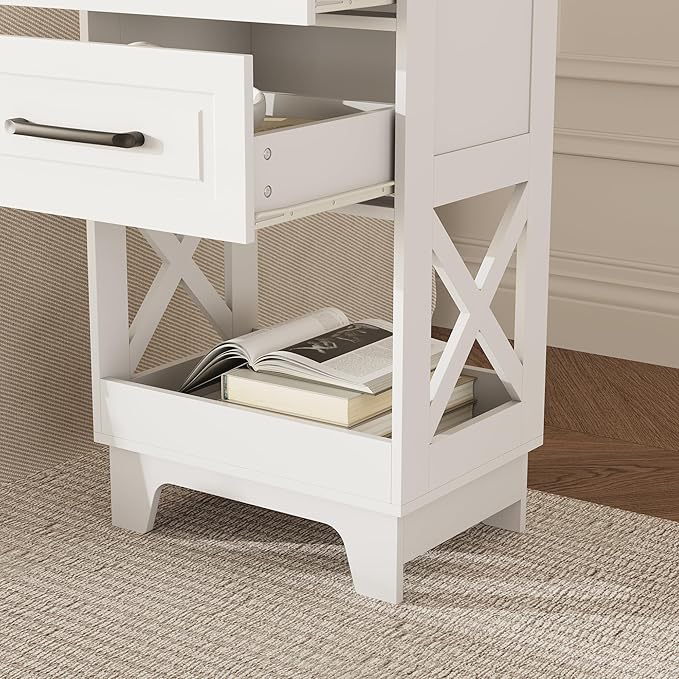 Tall Nightstand Set of 2 Side Table - Image 9