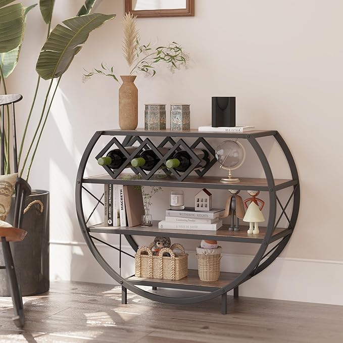 Demilune Console Table Industrial Entryway Table - Image 6