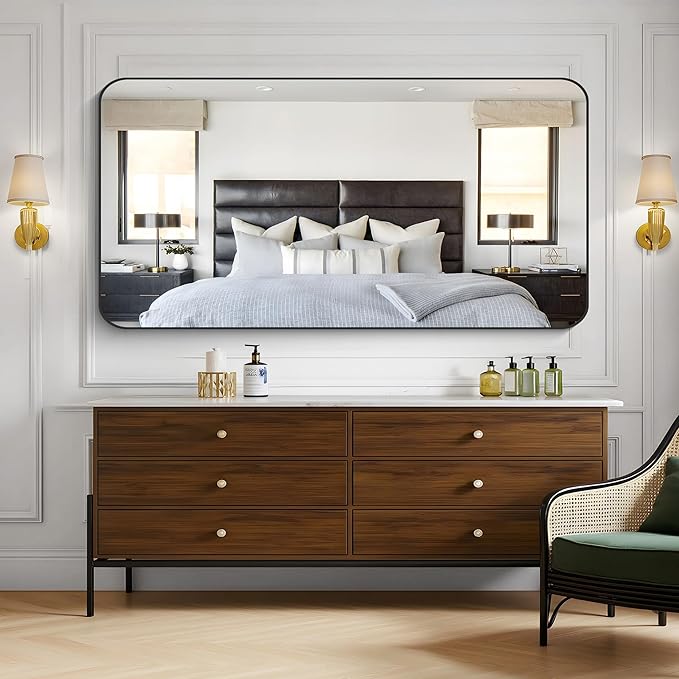 KOCUUY 60"x30" Large Rectangle Vanity Mirror, Modern Design of Upgraded - Image 4