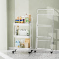 JAQ Foldable Rolling Cart, 3-Tier Metal Small Folding Storage Utility Carts by JAQ-BuyNow