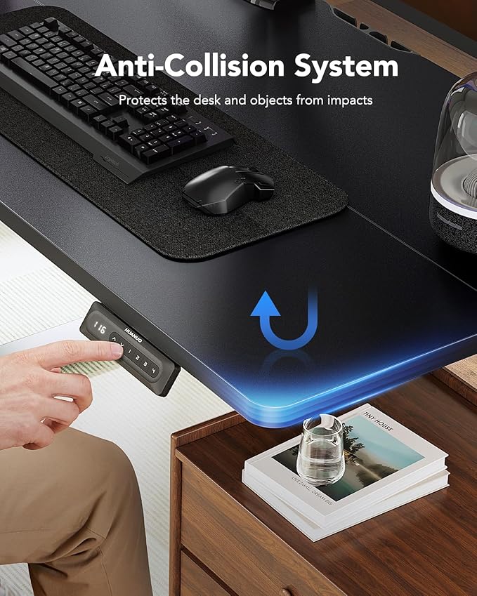 HUANUO 48" x 24" Electric Standing Desk Adjustable Height, 4 Memory Height - Image 9