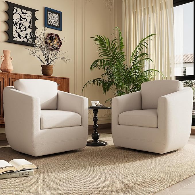 COLAMY 360° Swivel Accent Chair - Image 7