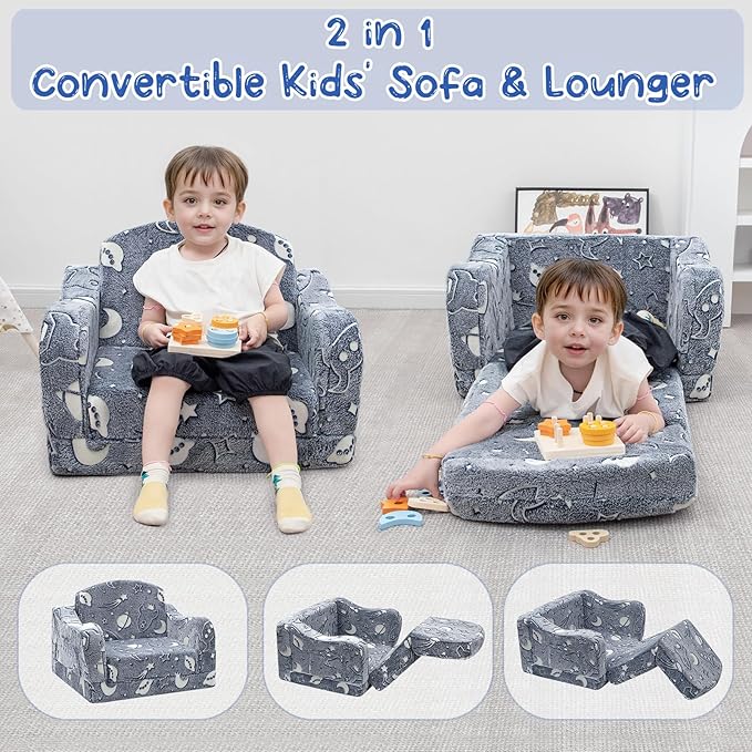 Comfy Toddler Couch and Chair for Kids - Image 3