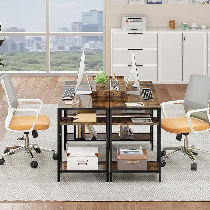 Computer Desk Gaming Desk with Monitor Stand, Home Office Desk Suitable - Image 7