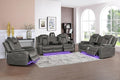 Ball & Cast Power Recliner Sofa Set Leather Reclining Sofa Set Living Room by BallCast