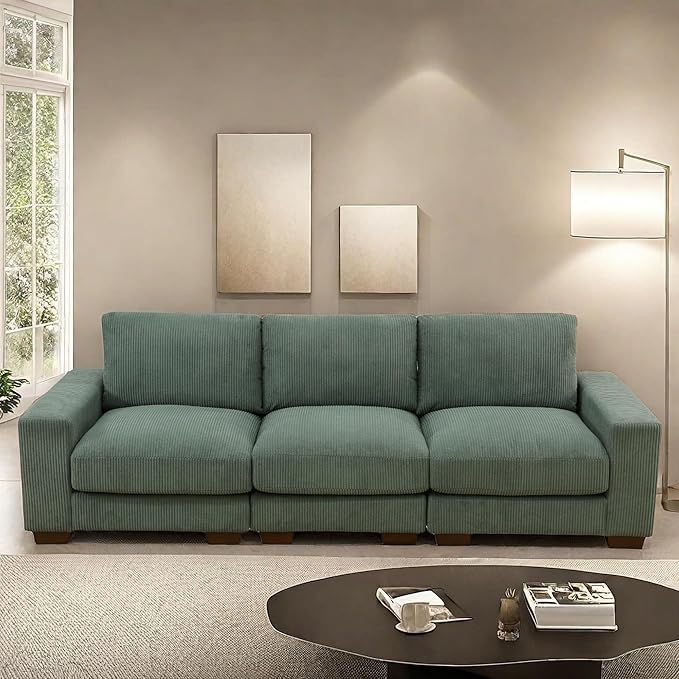 Sectional Couches Sofa for Living Room, 98″ 3 Seater Cloud Couch, Modern Comfy - Image 3