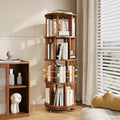 4-Tier Rotating Bookshelf, 360° Spinning Stackable Bookcase, Freestanding by IUNVR