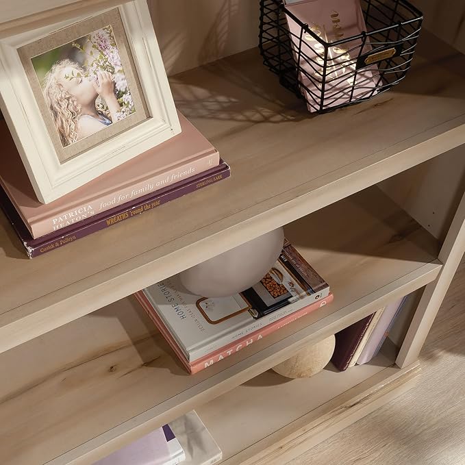Sauder Miscellaneous Storage 3-Shelf Display Bookcase, Pacific Maple Finish - Image 7