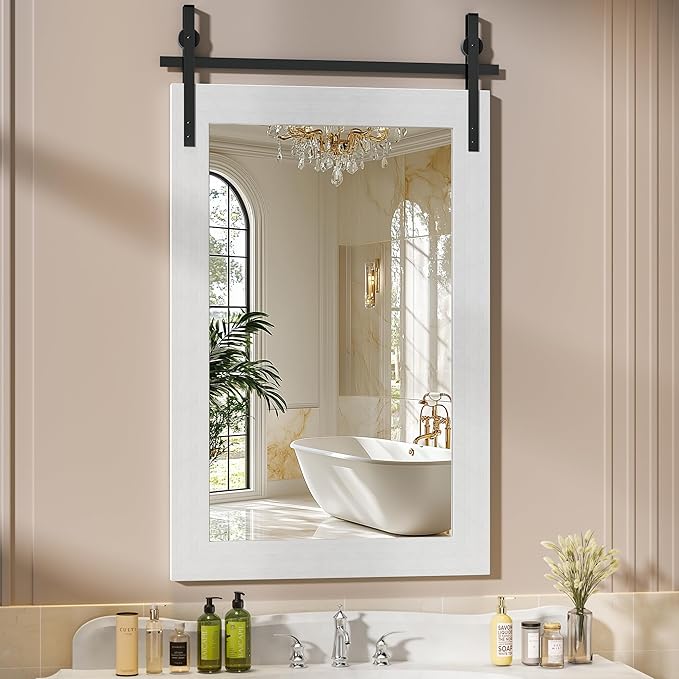 Hasipu Farmhouse Bathroom Mirror by Whatssuitableisthebest