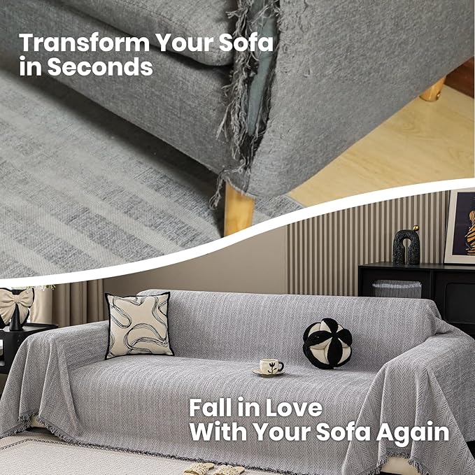 Nobildonna Sofa Cover Washable Soft Thicken Chenille Couch Cover - Image 5
