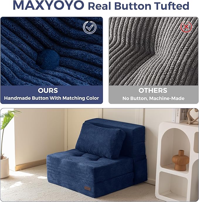 MAXYOYO Convertible Sofa Bed, Fold Out Single Sleeper Sofa - Image 4