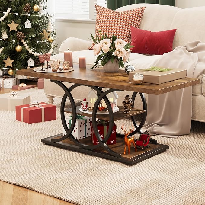 GiftGo Rustic Coffee Table - Image 4
