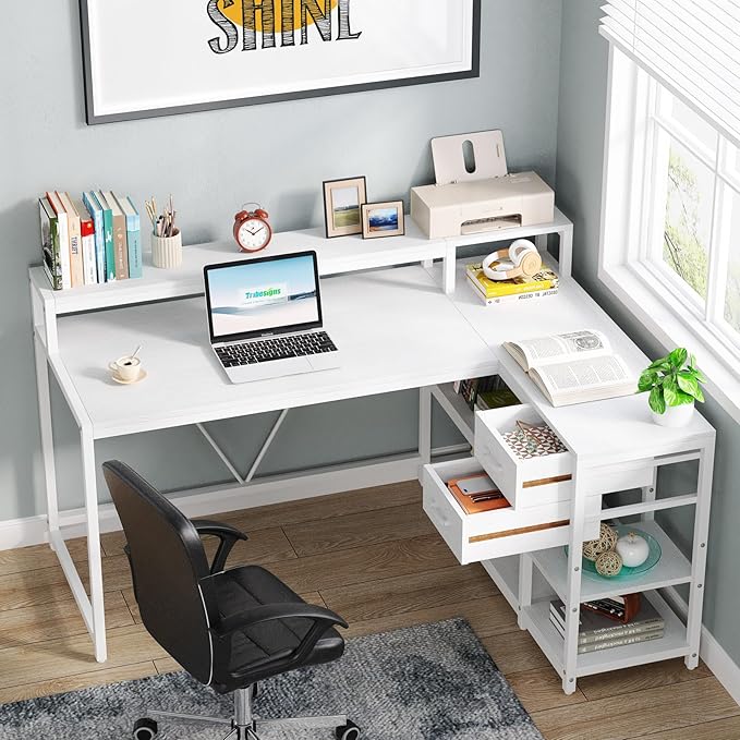 Tribesigns 55-inches Reversible L Shaped Desk - Image 3