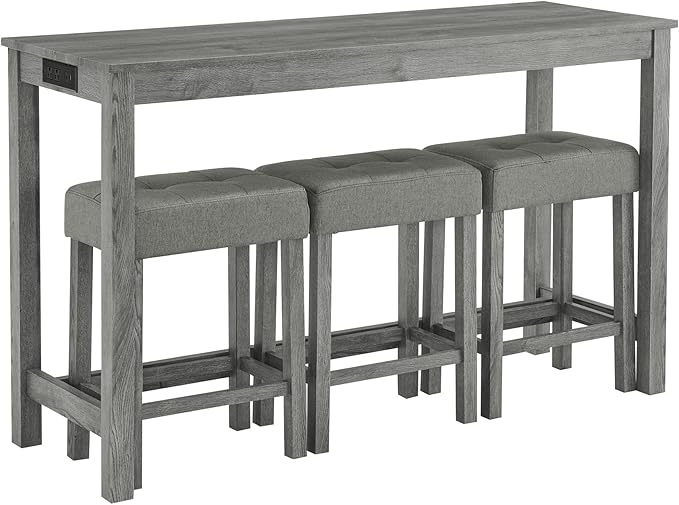 Ball & Cast 4 Piece Kitchen Dining Room Table and Chairs Set, Farmhouse Wooden - Image 11
