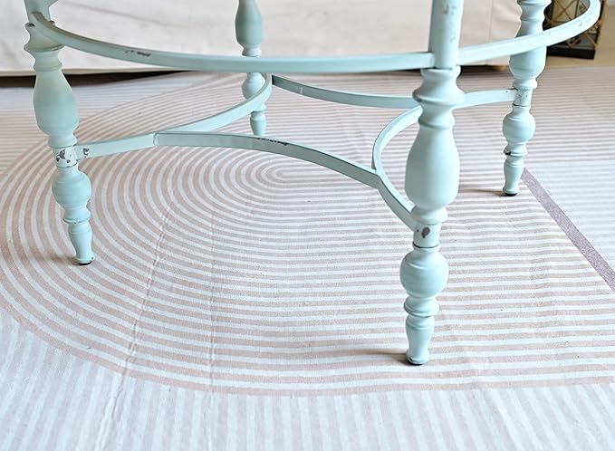 Rustic Farmhouse Round Coffee Table, French Country Vintage Center Table - Image 7