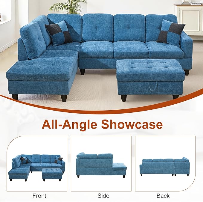 Osparple L Shaped Couch Sectional Couches - Image 6