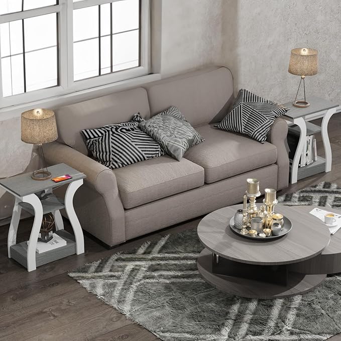 End Tables Living Room Set of 2, Nightstand - Image 9